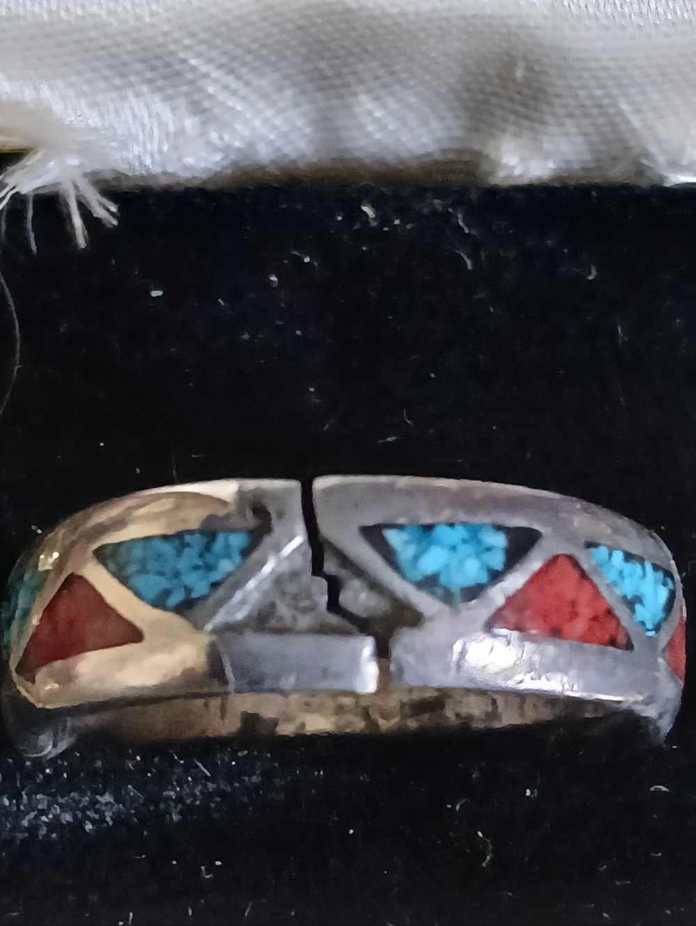 Vintage Turquoise Inlay Ring - Picture 3 of 3
